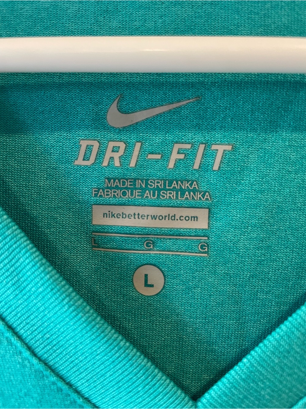 Nike Teal V-Neck RUN Graphic Short Sleeve Tee - Picture 2 of 4